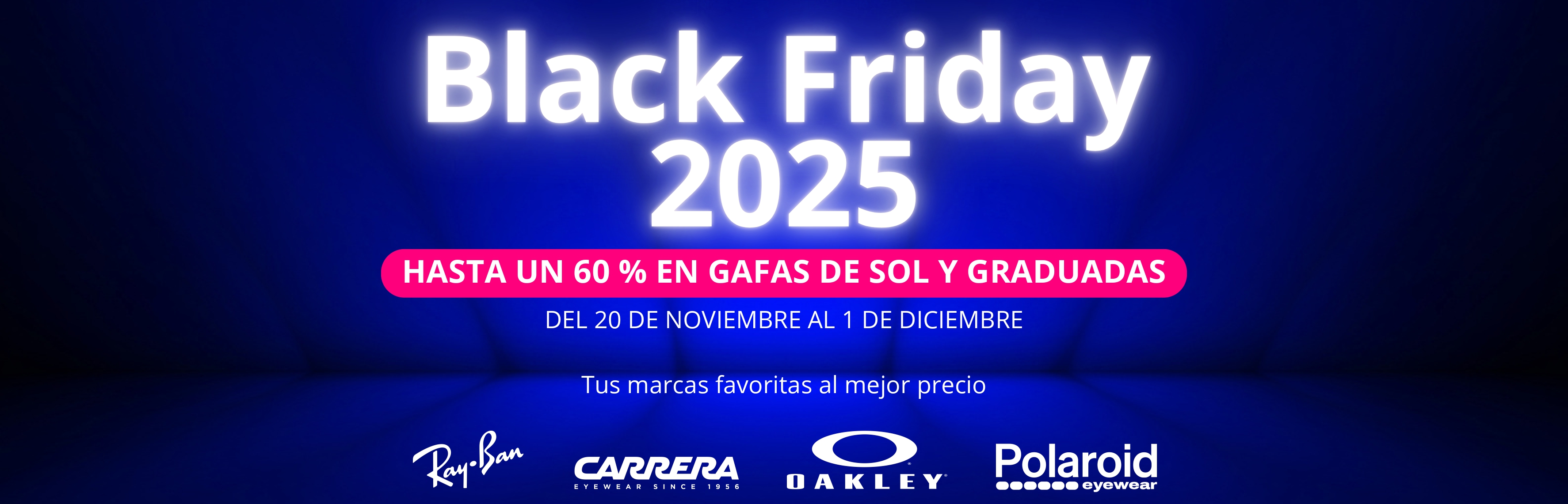 Black Friday 2025 en gafas de sol y gafas graduadas Black Friday